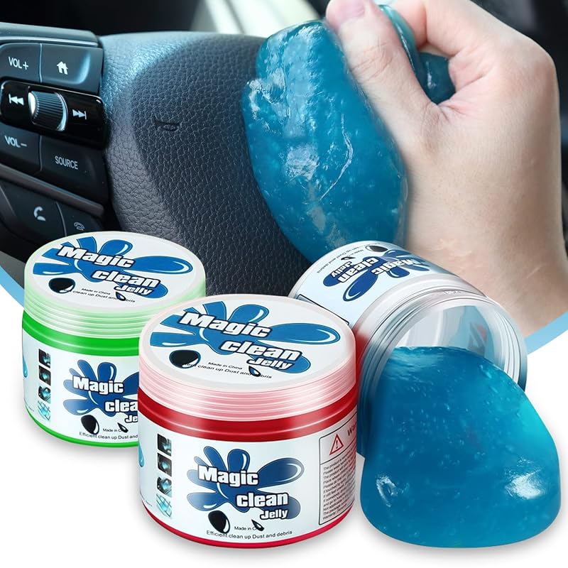 Gel de Limpeza Automotiva para Saídas de Ar, Teclados e Frestas Auto Dynasty, 3 unidades