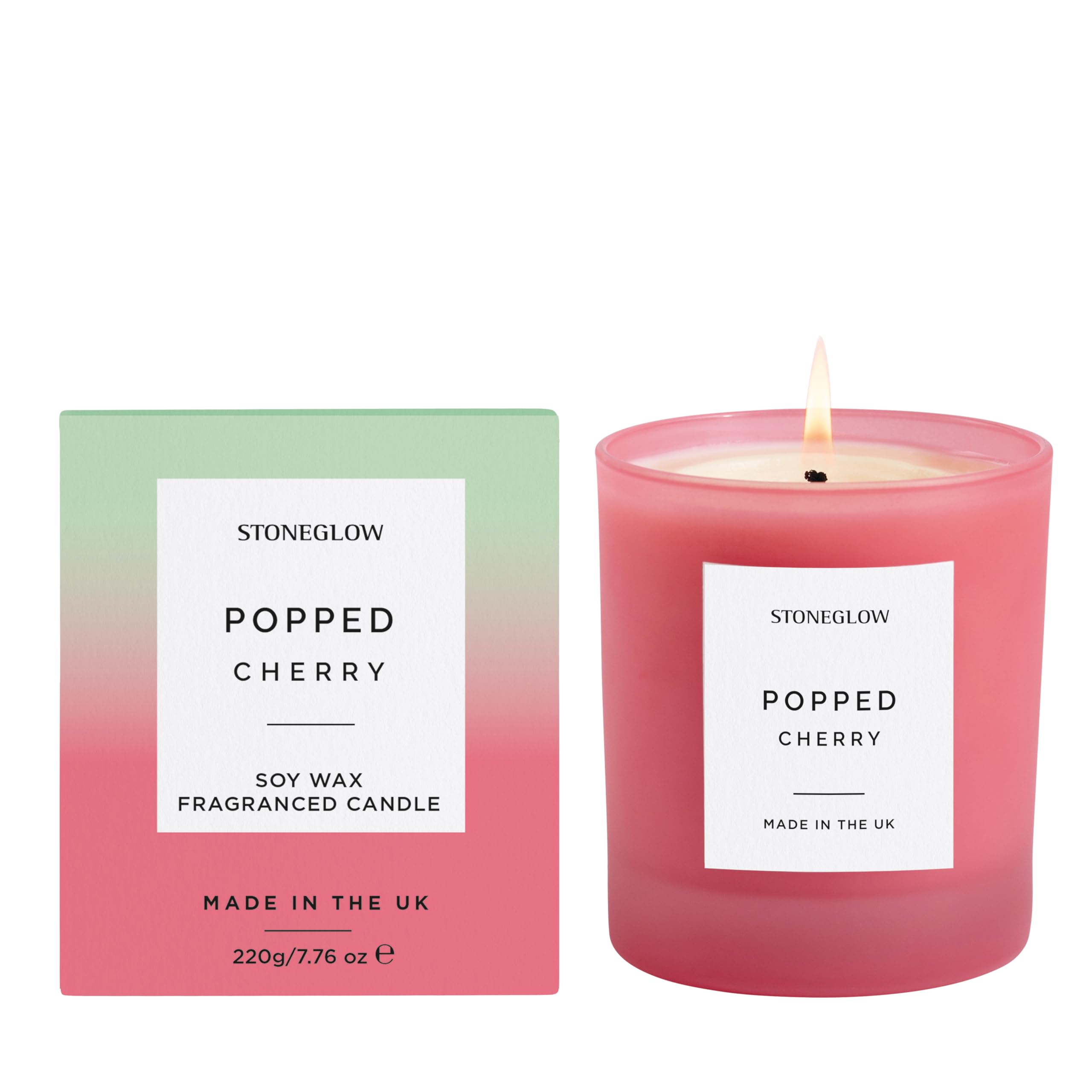 Stoneglow Red Sol Collection - Popped Cherry - Soy Wax Scented Candle Tumbler (90 X 80Mm)