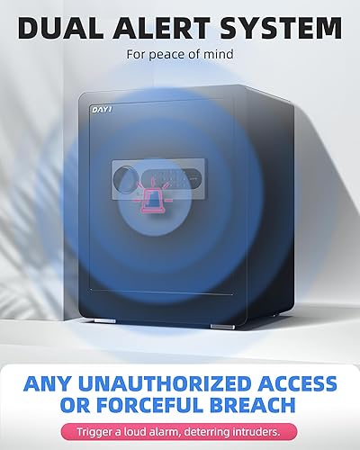Miniatura 4 de DAYI - D-45 - Caja fuerte con bolsa ignífuga e impermeable para hogar o gabinete para dinero en efectivo y objetos de valor, con teclado electrónico
