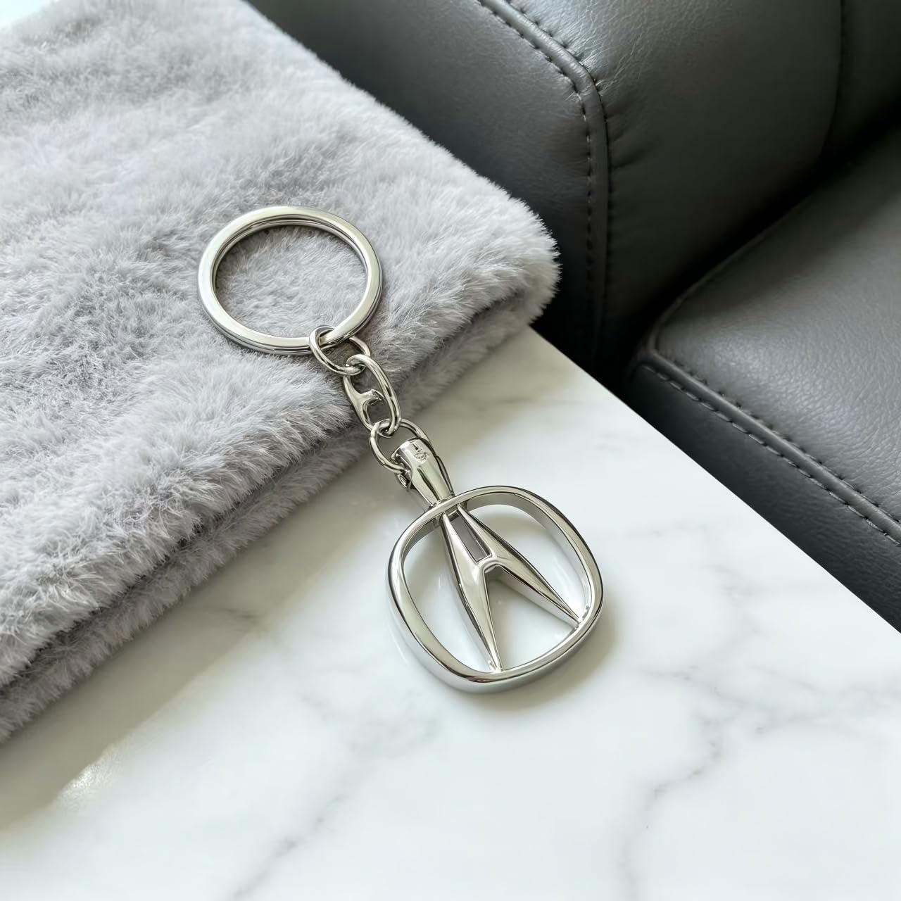 1pc Fit Acura Car Logo Keychain Keyring,Car Key Chain Key Ring Replacement for Car Key Fob,Car Key Fob Accessory Men