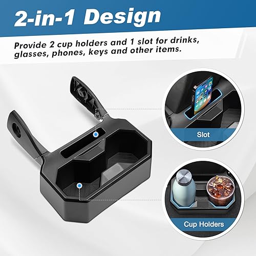 Miniatura 4 de Karltys Portavasos trasero fijable para Chevy Trax 2024 2025, soporte de doble taza para asiento trasero para Chevrolet Chevy Trax, accesorios