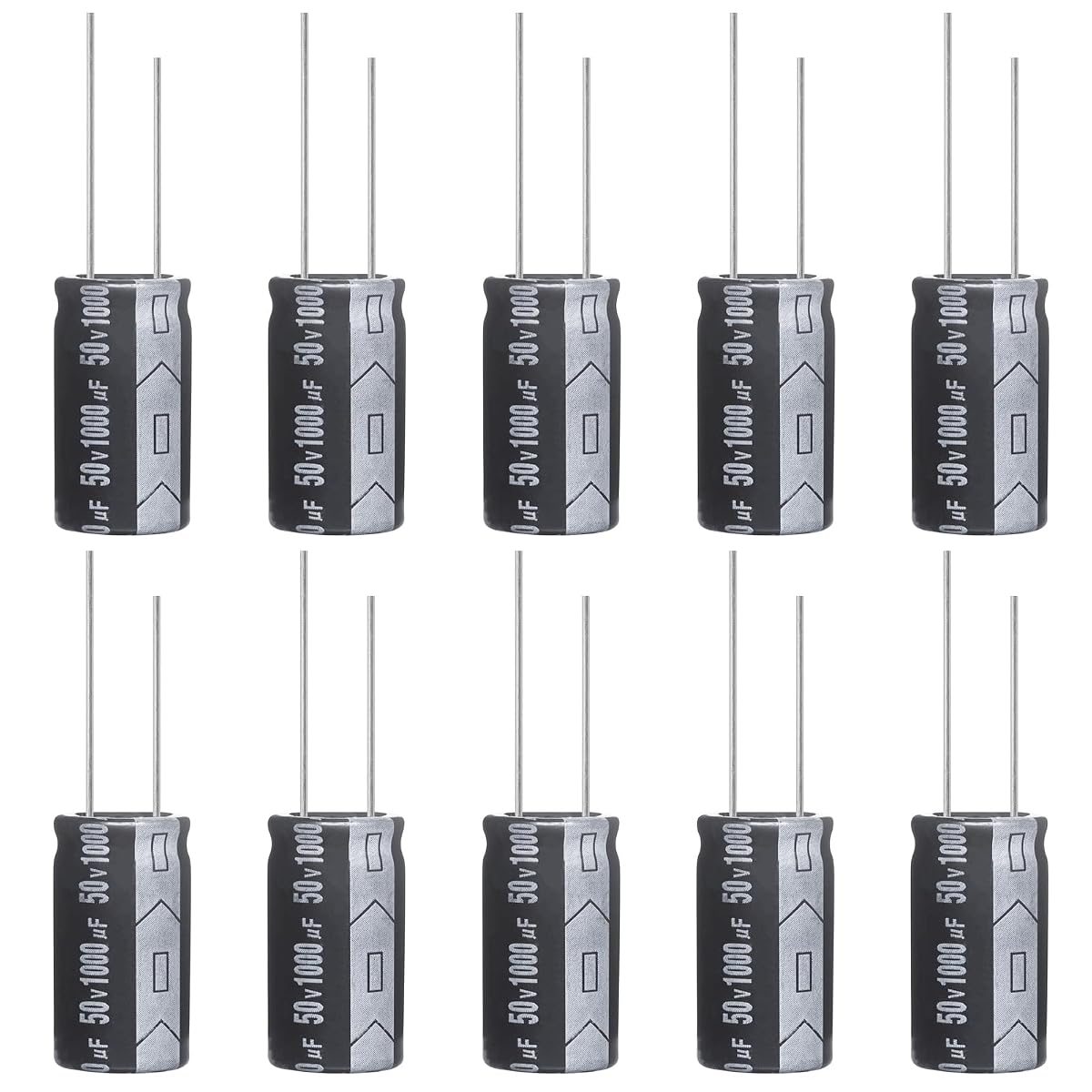 ALLECIN 1000uF 50V 13x25mm Electrolytic Capacitor 1000 UF MFD 50 Volt