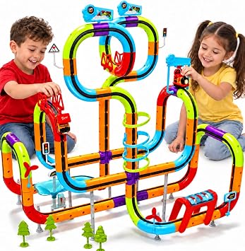 Electric Train Set Race Track for Kids 3 4 5 6 7 8 Years Old