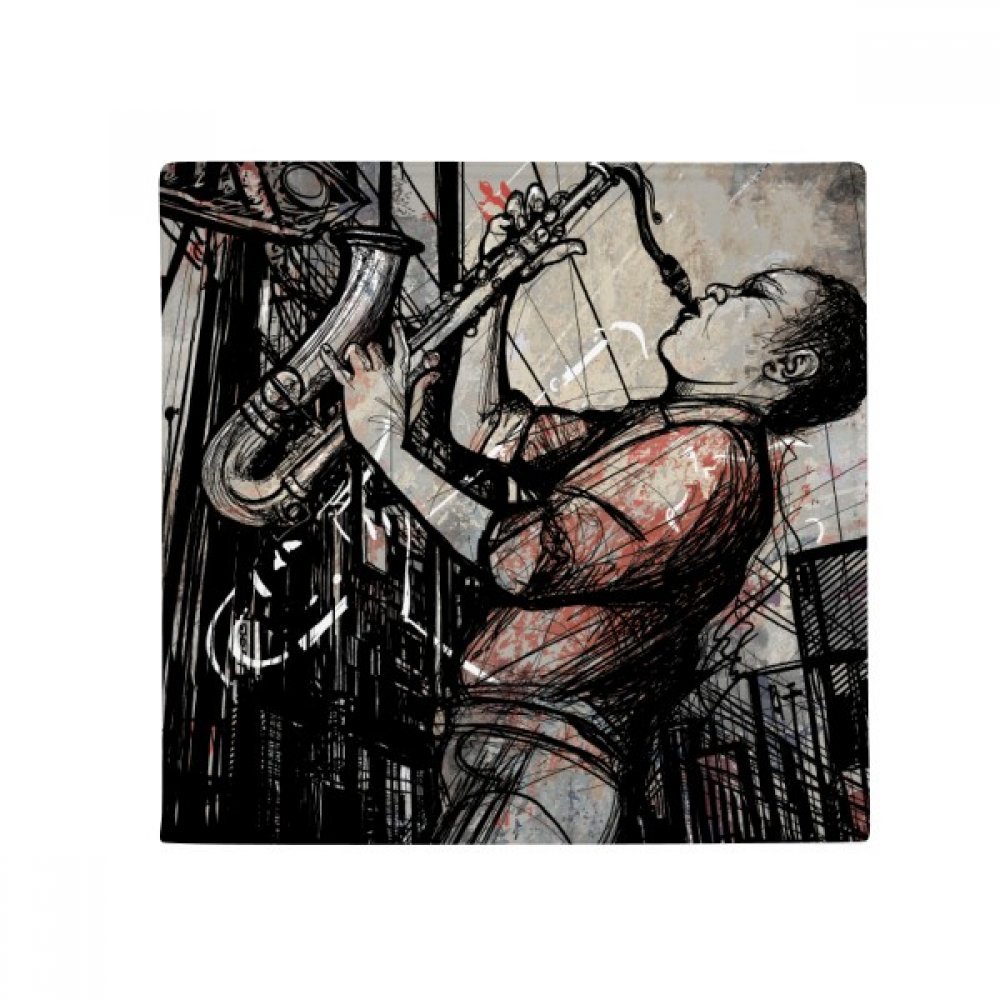 Tapis jazz musique de 80 cm carré, le cadeau idéal pour mélomanes