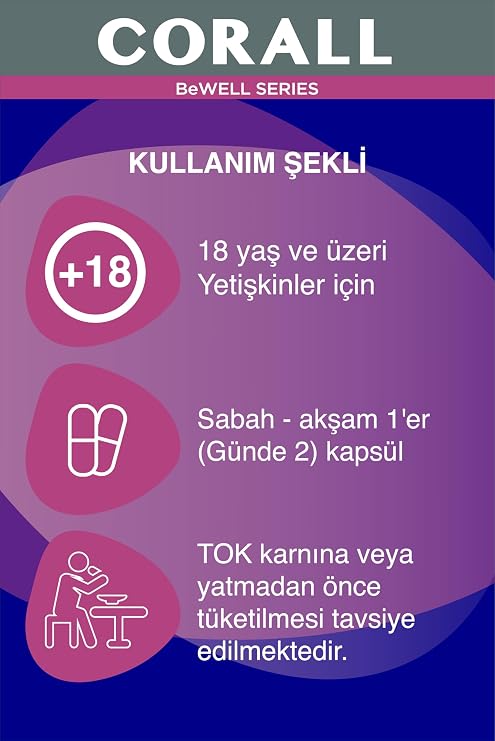 CORALL Biotin 60 Supplementary Food containing Capsule Keratin, MSM, L-Arginine, L-cysteine, Vit B3, B5, B6, B7