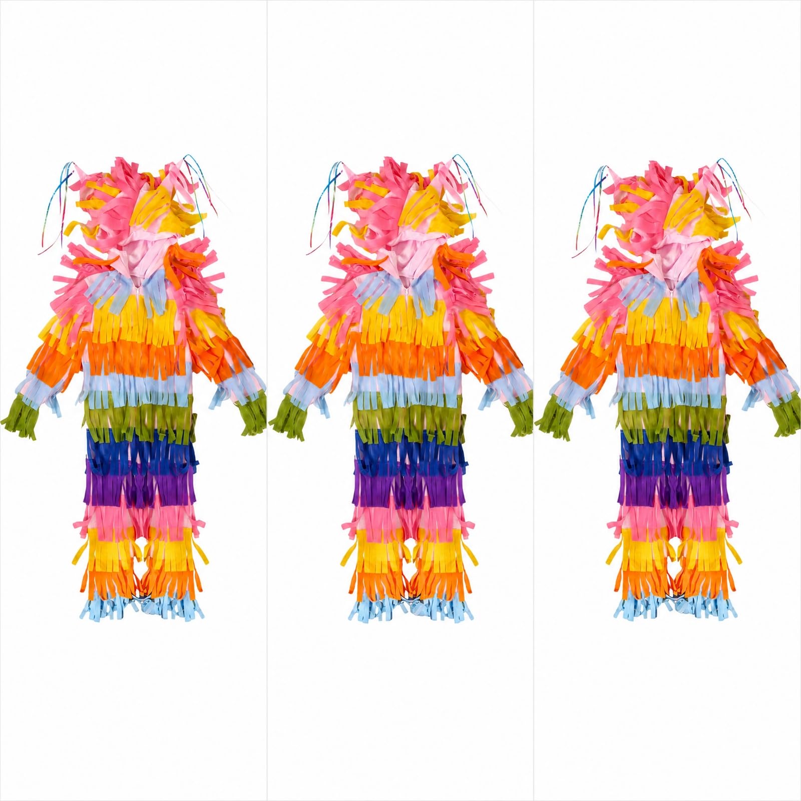 Costume Intero Ispirato Messicana Confortevole Tuta di Carnevale con Cappuccio e Frange Leggero Abito di Scena con Maniche e Gambe Coperte