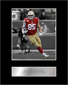 George Kittle Print Signed Mounted Photo Display #05 Printed Autograph Gift Picture Print