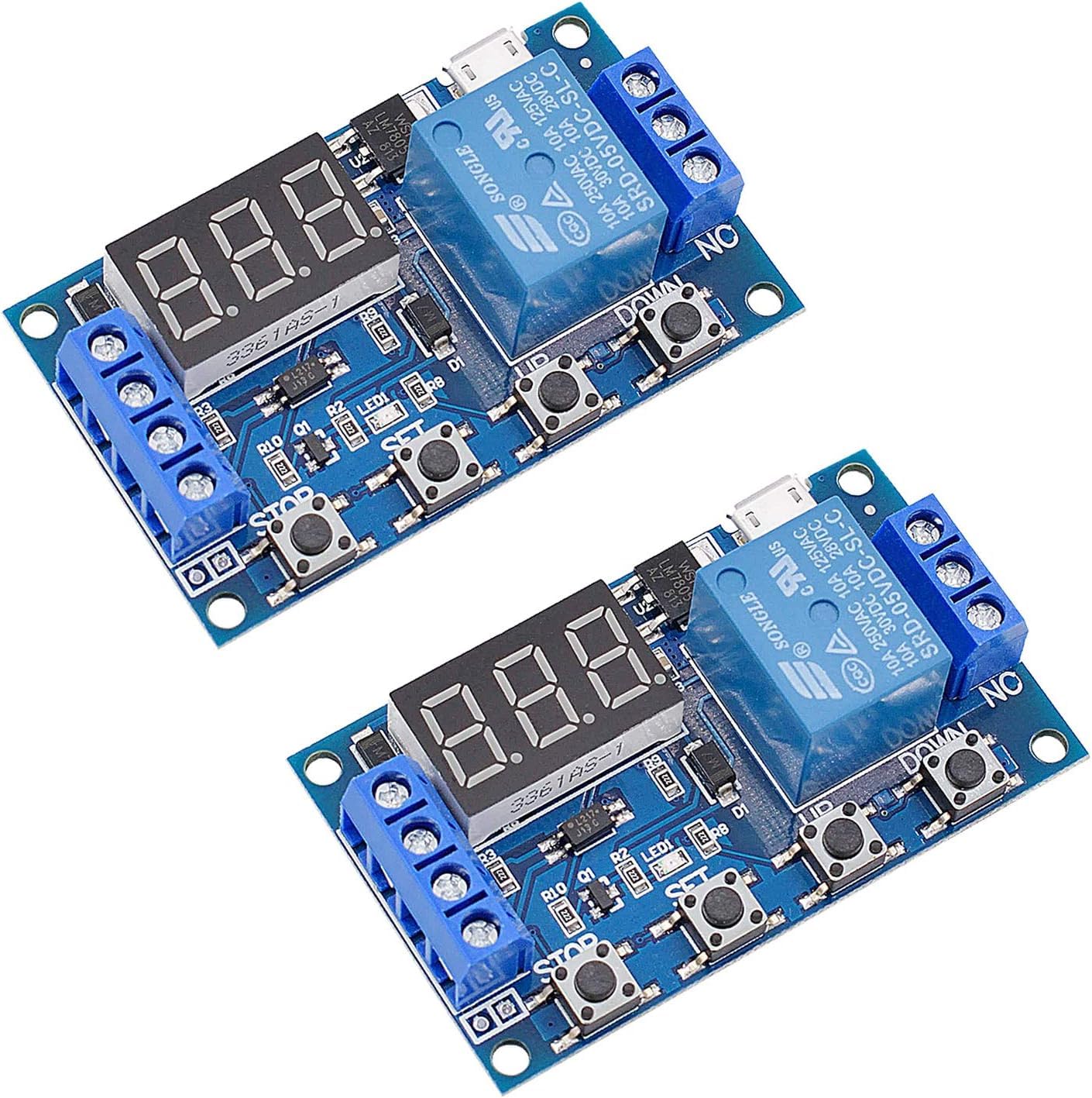 1 Channel Relay Module Timer Cycle Delay Switch with Power-Off Memory Optocoupler Isolation Passive Contact Industrial Grade Board Pack of 2 Rduino UNO Compatible-picture-16