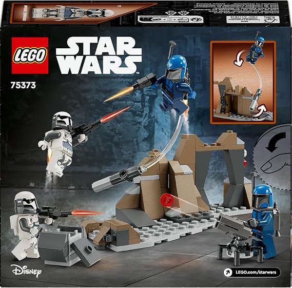LEGO Star Wars: The Mandalorian Mandalore Ambush Battle Pack 75373-6 Collective Creative Toy Making Set with 4 Minifigures for Kids Ages and Up (109 Pieces)