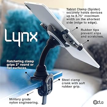 Amazon.com: OCTA Lynx Modular Tablet Mount – Clamp-On Gooseneck