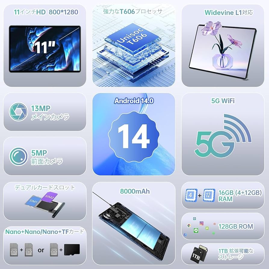 OUKITEL OT11タブレット 11インチ 大画面　タブレット Amazon.co.jp: タブレット11インチ OUKITEL OT11 Android14タブレット