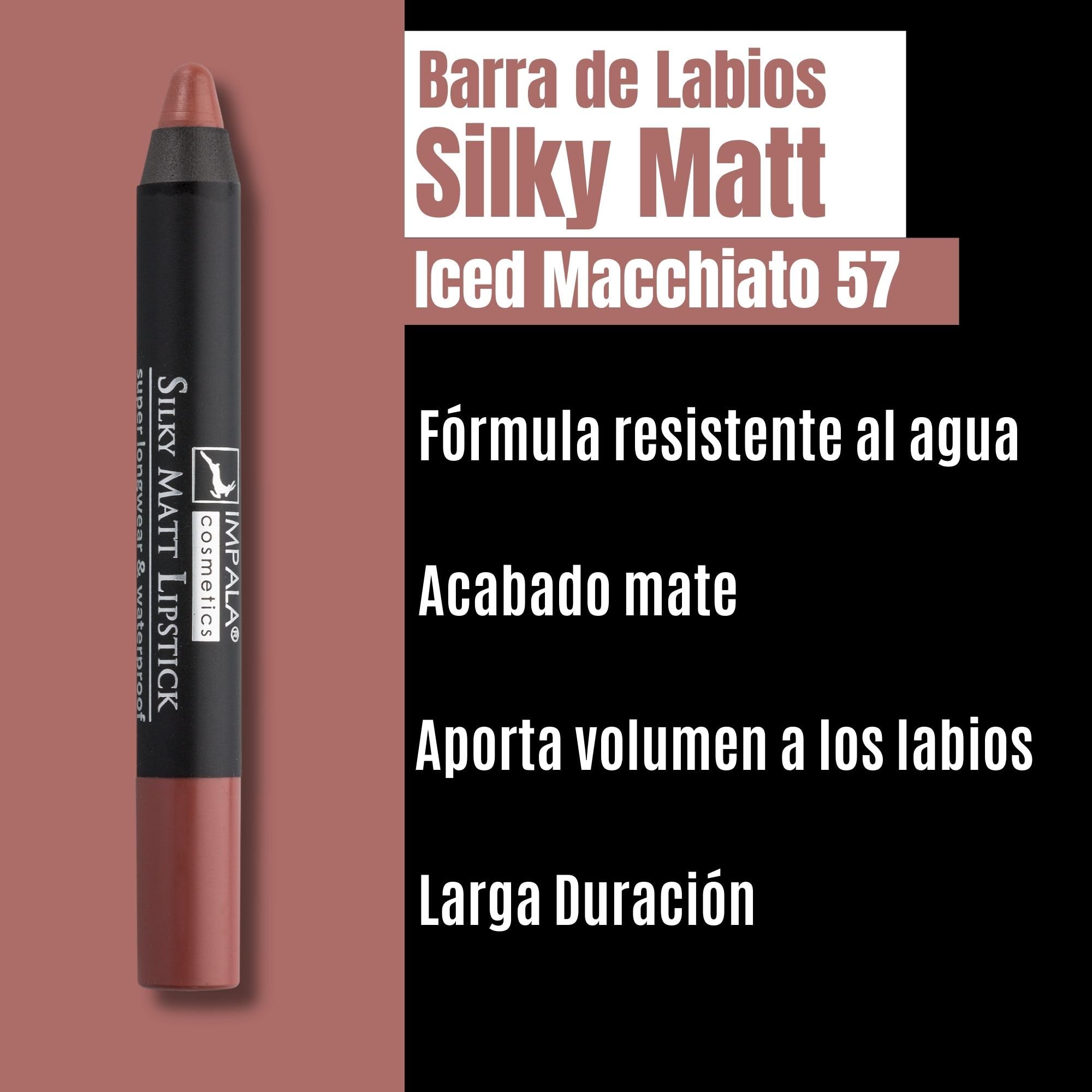 Impala Dudak Kalemi - Silky Matt Lipstick - Uzun Süre Kalıcı & Suya Dayanıklı No 57 İced Macciato