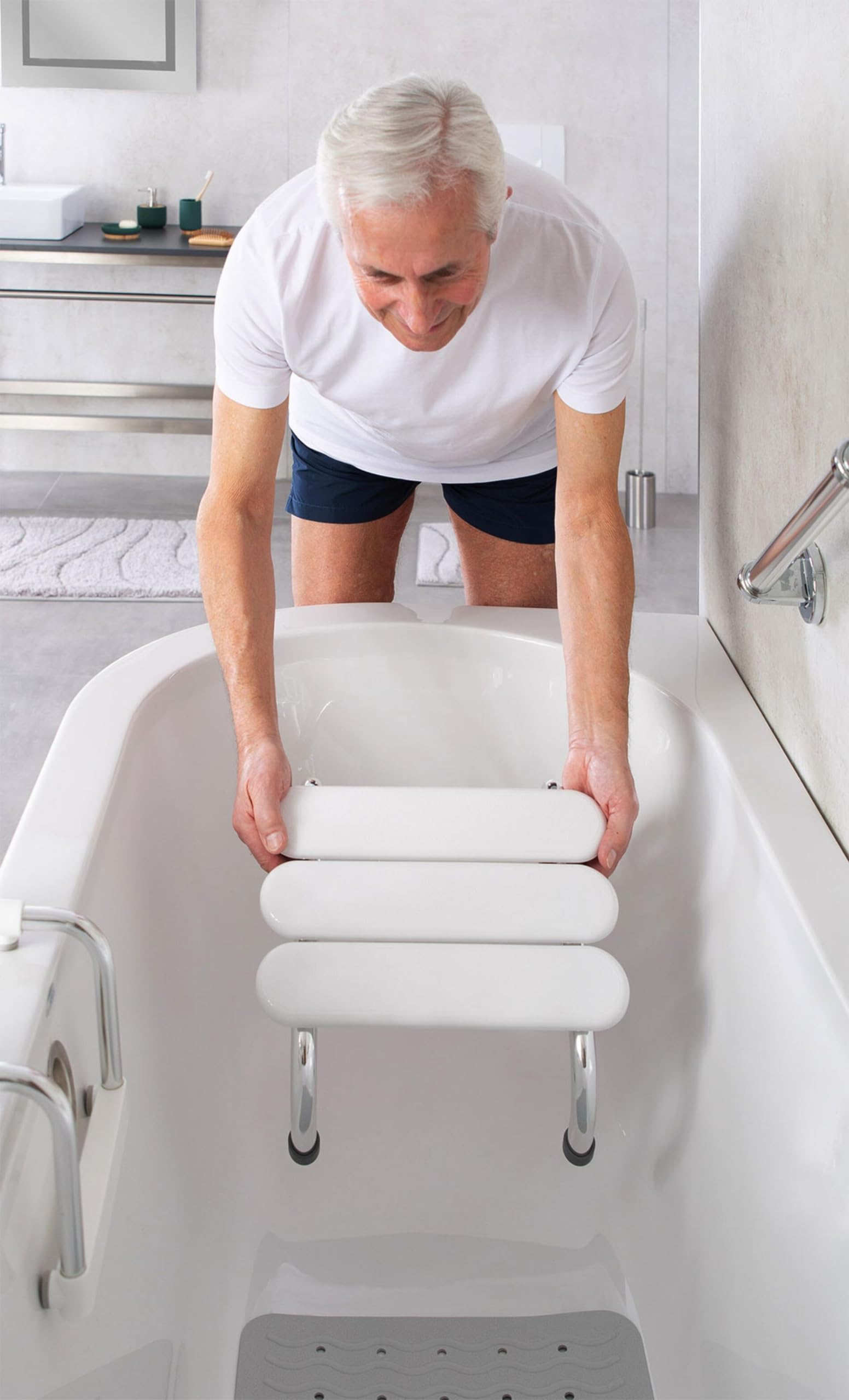 RIDDER Sgabello per vasca da bagno Pro bianco