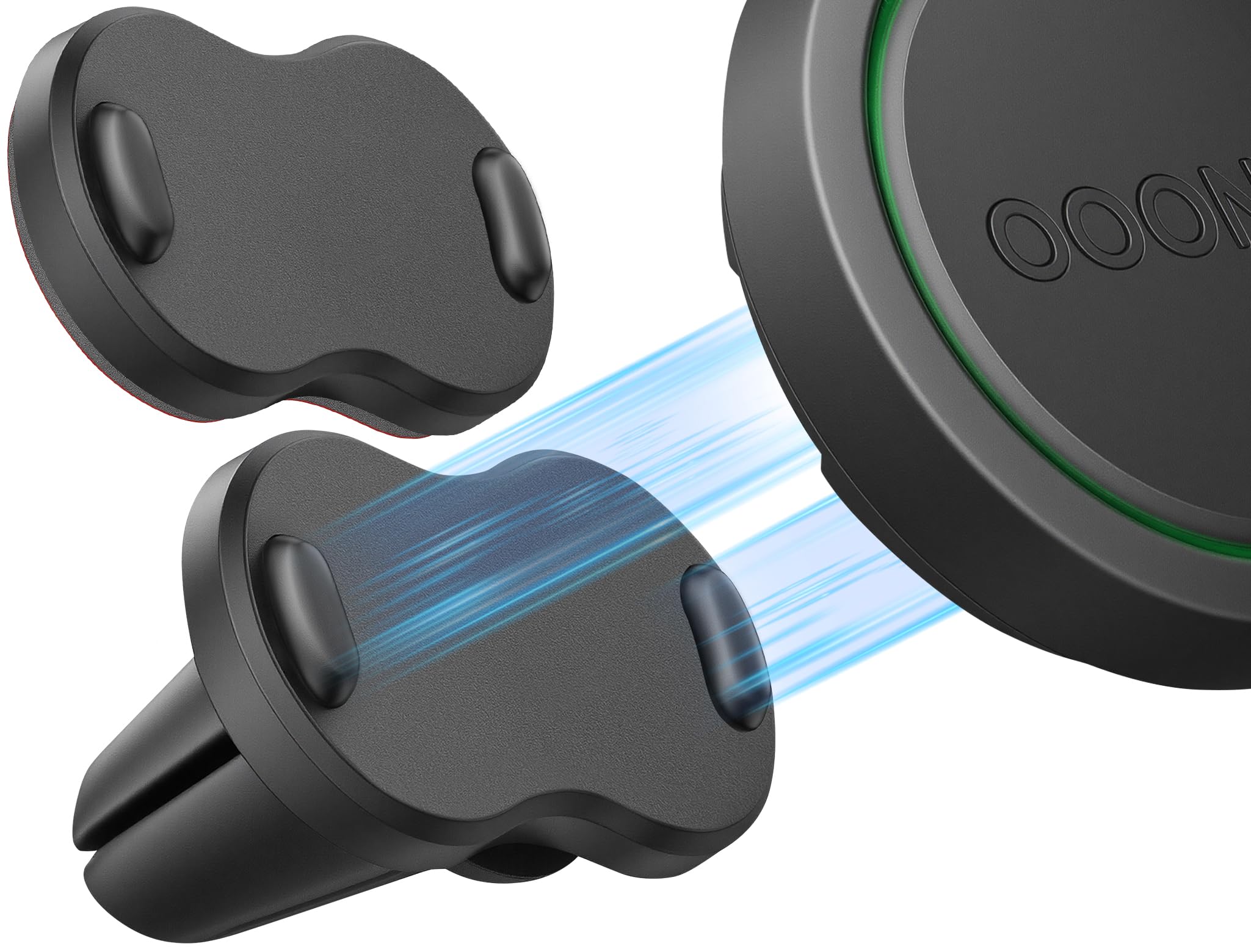FIXCHORD Magnetische Autohalterung für OOONO CO-Driver NO2, 2-Pack Klebe- + Lüftungsgitterhalterung, Autohalterung mit Eingebauten Magneten, kompatibel mit OOONO CO-Driver NO2 Blitzerwarner