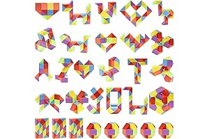 Ganowo Valentines Day Cards with Rainbow Snake Cube Twist Toy Set