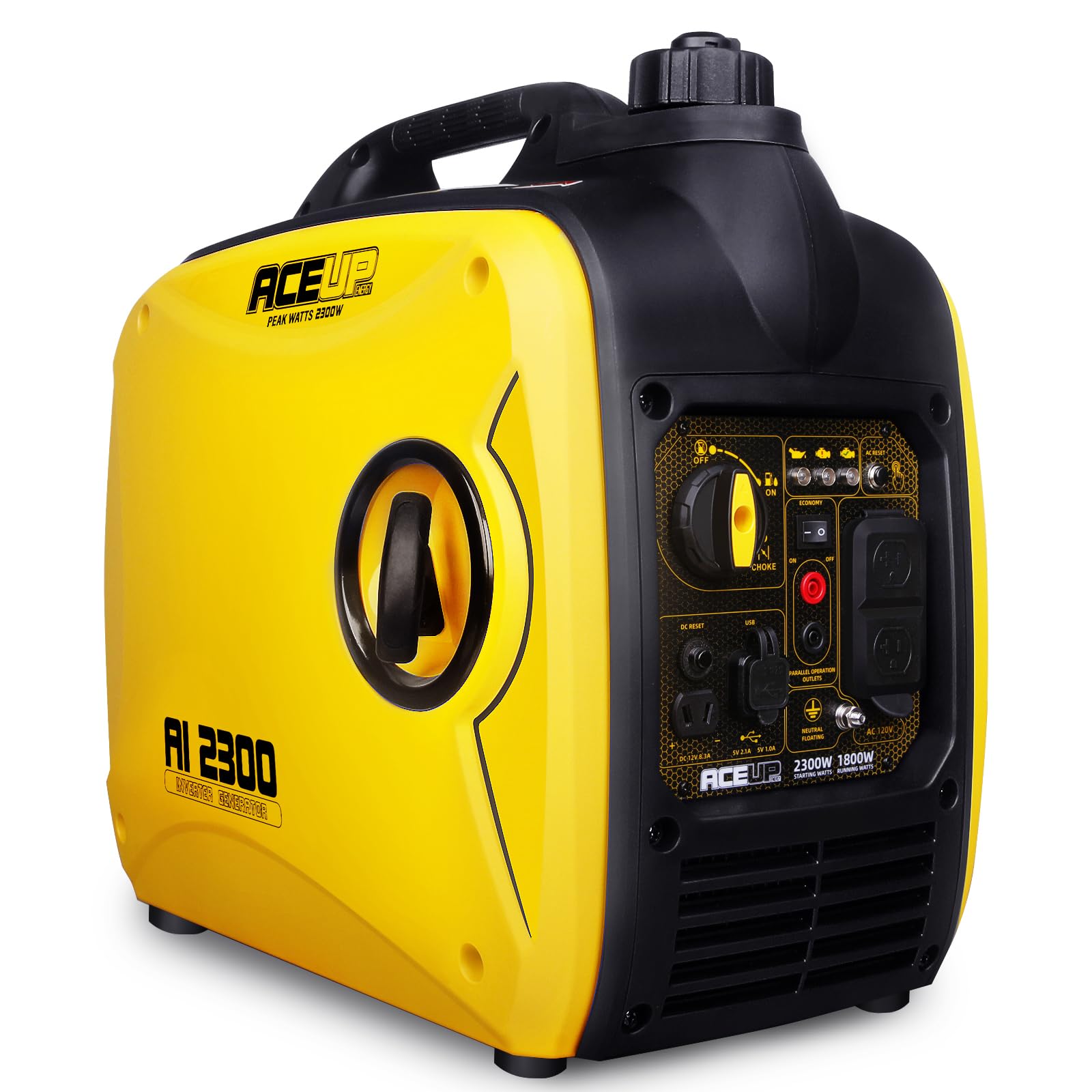 Aceup Energy 2300 Watt Portable Inverter Generator, Super Quiet Gas Generator for Home Use, EPA Compliant, Lightweight RV Ready