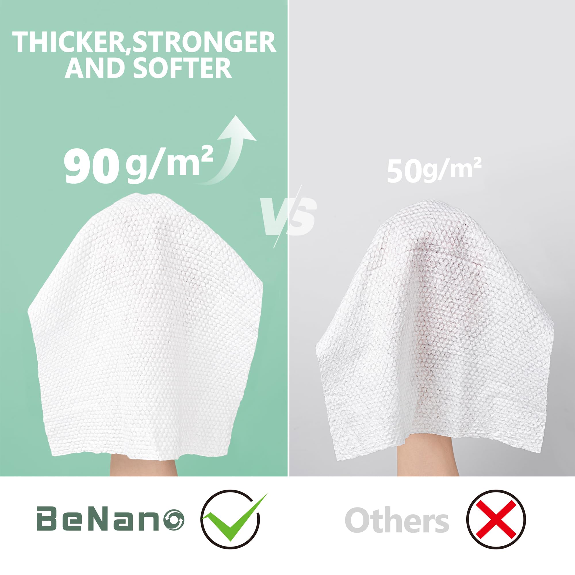 Premium Disposable Compressed Face Towels Tablets, 100% USDA Biobased Quick Dry Portable Thick Towelettes Washcloths 11.8 in x 9.4 in for Hotel Camping Travel Guests Salon Ultra Soft Reusable