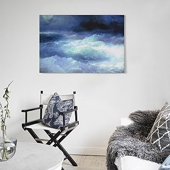 Amazon｜イヴァンアイヴァゾフスキー画家名作《波の中で》アート 印刷