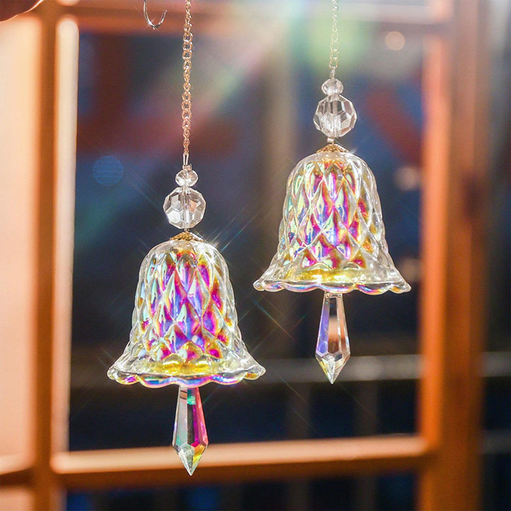 Lot de 2 clochettes en cristal à suspendre pour fenêtre - Décoration de chambre - Esthétique et mignonne