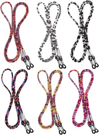6 Pcs Eyeglass Straps for Men & Women, Glasses Holder Chains Around Neck