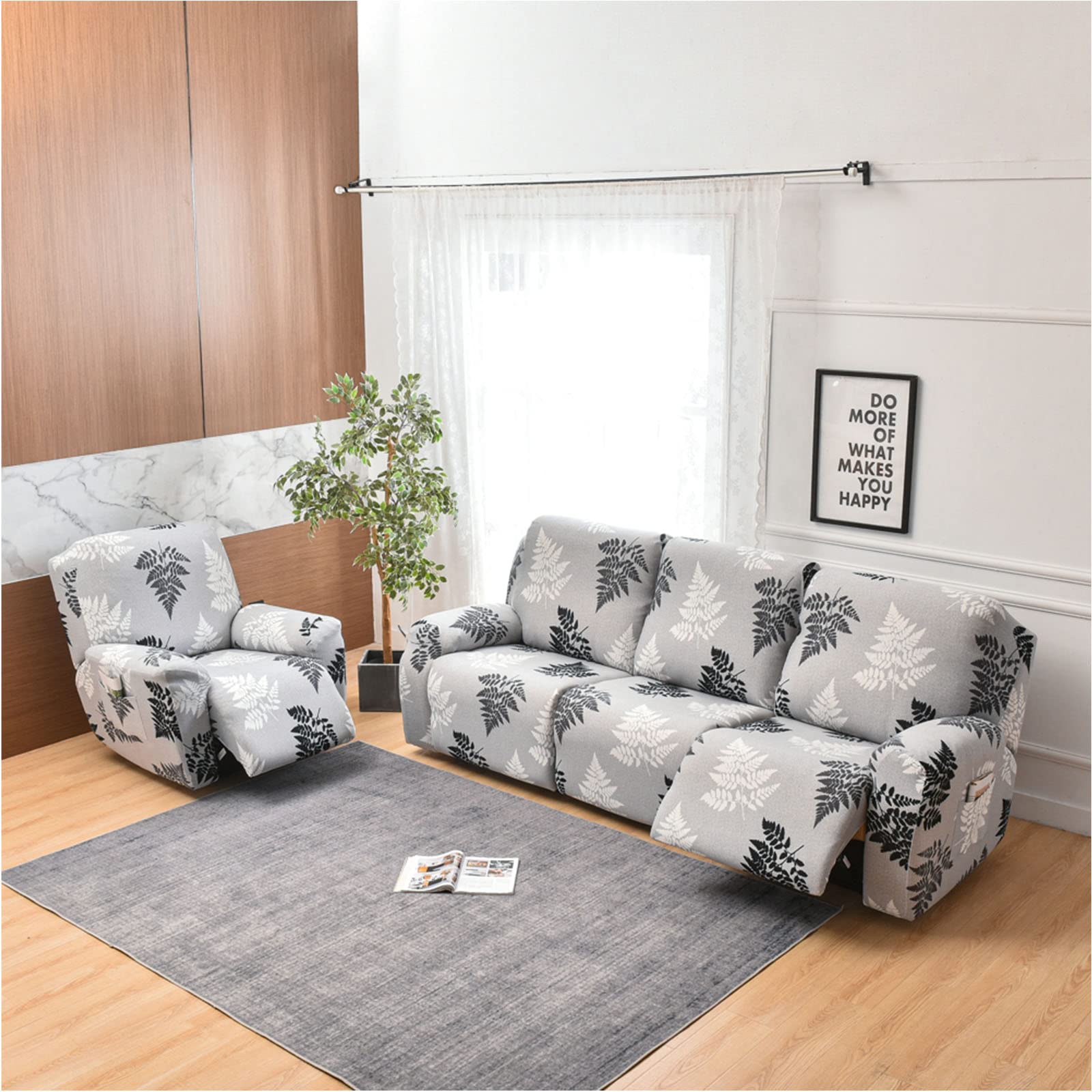 H.VERSAILTEX - Fundas Elásticas Para Sofá - 2 Piezas Para Sofá De Tres Plazas