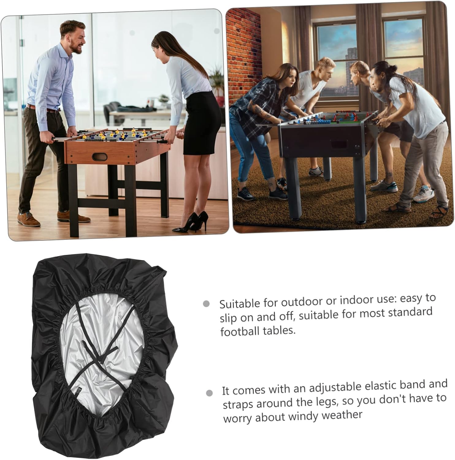 Foosball Table Cover Portable Foldable Oxford Cloth Football Table Protector Outdoor Indoor