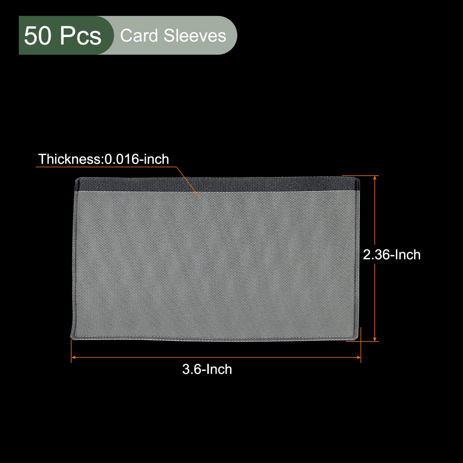 YOKIVE 50 Pcs RFID Card Holder, Card Sleeve Long Side Opening, White - Image 2