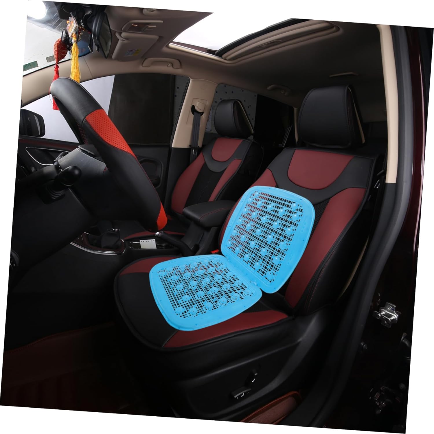 Car Seat Cushion Cooling Pad for Cars Trucks Suvs Breathable - Design Easy to Clean Maintain Reduces Fatigue Discomfort