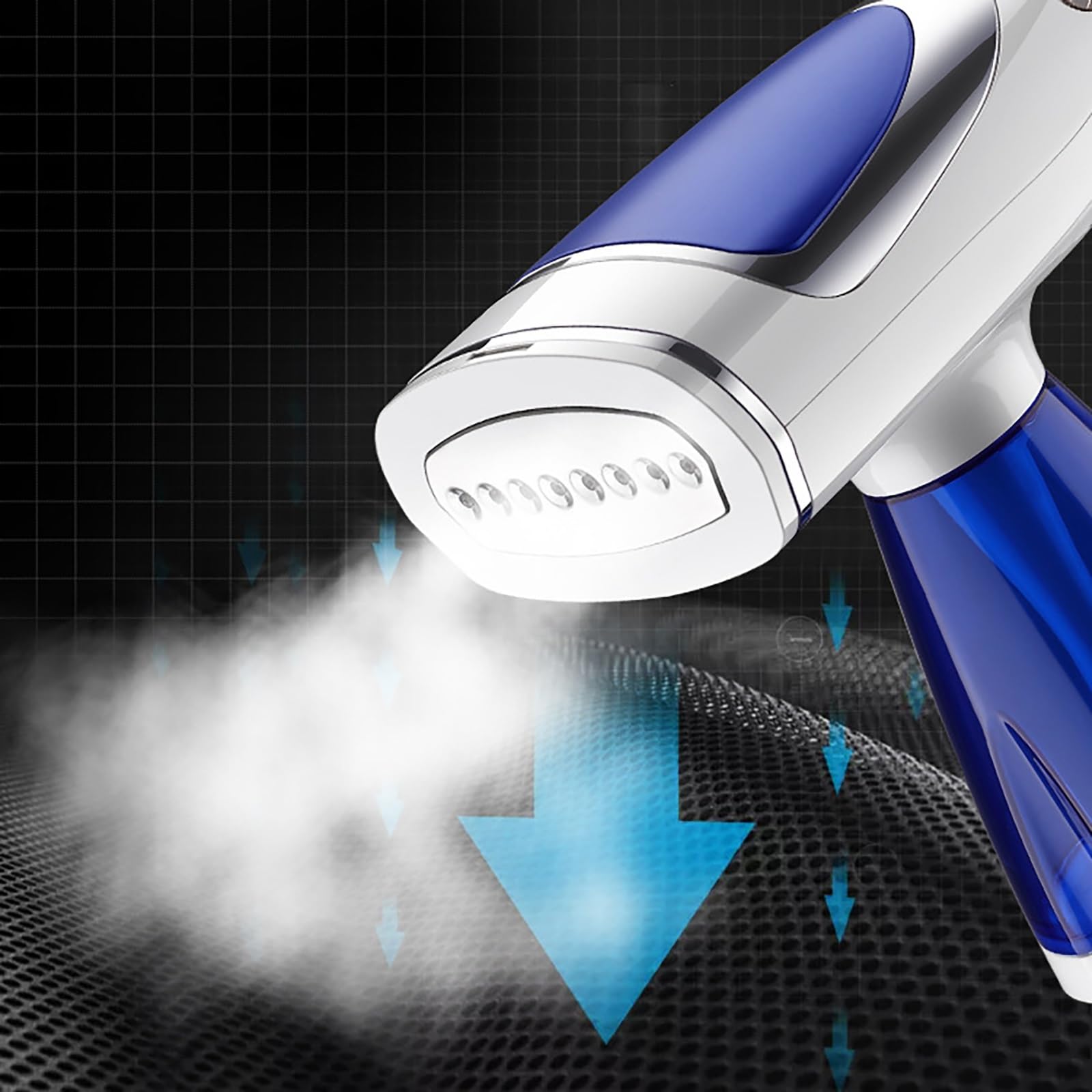 Parownica do ubrań Ręczna parownica do ubrań o mocy 1600 W, zbiornik na wodę o dużej pojemności 250 ml, parownica do odzieży do domu/biura/podróży, 3 tryby pary i parownica do ubrań z podgrzewaniem w
