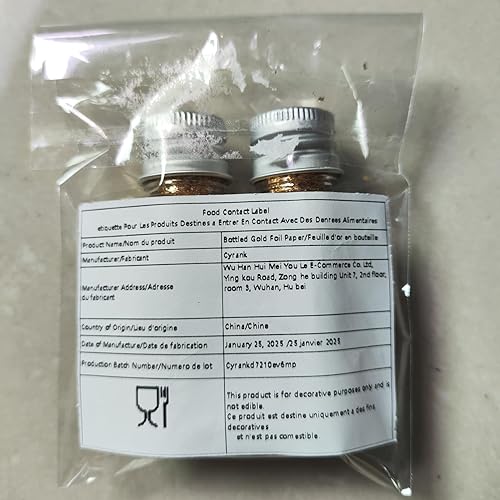 Miniatura 9 de 2 botellas de hoja dorada, copos de oro para decorar copos de hoja dorada de 0.35 onzas para arte de uñas, resina epoxi, tarjetas de felicitación,