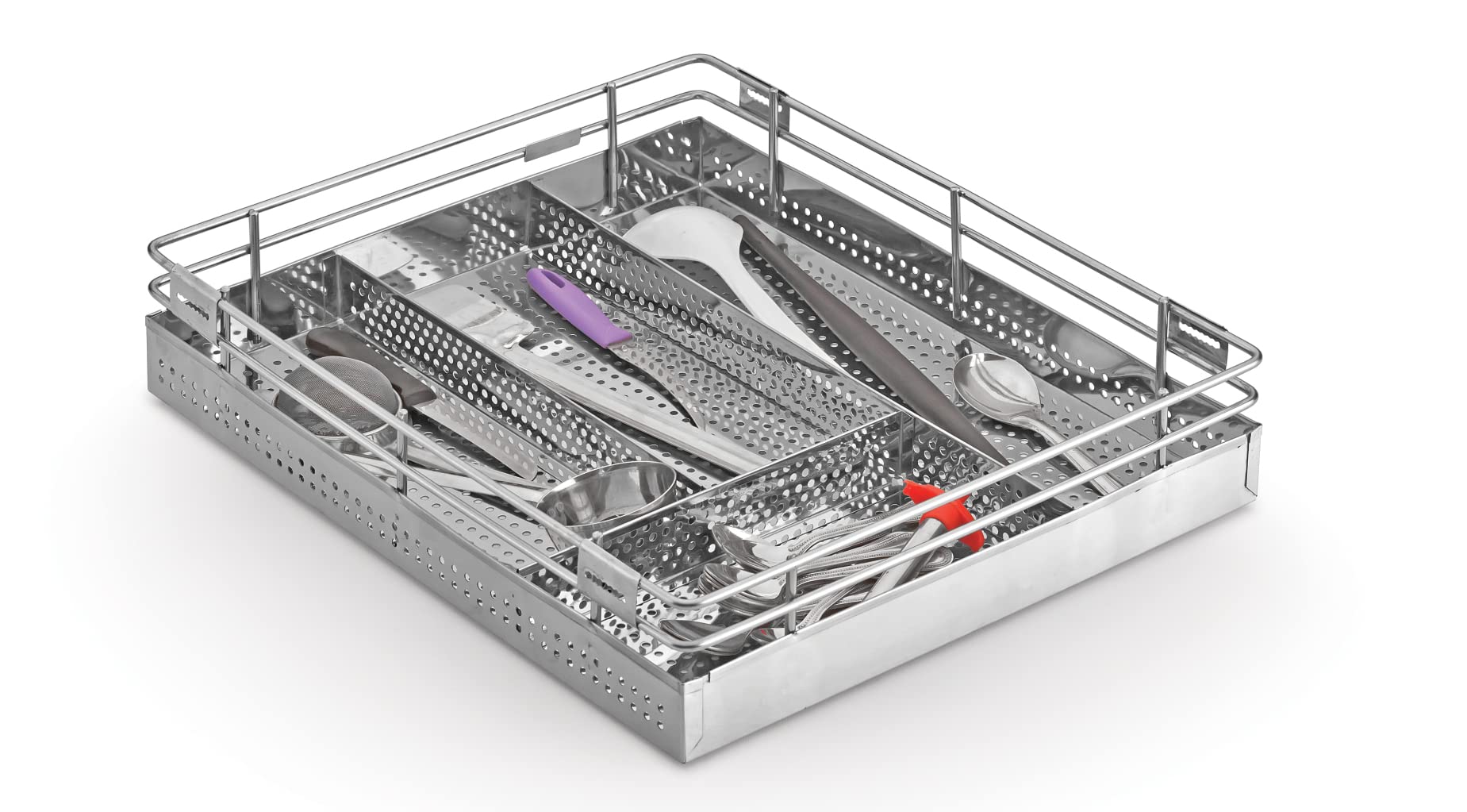 TORO Stainless Steel Cutlery tray Kitchen Basket/Cosmetic Stationary Storage Organizer/Kitchen Cabinet (PC-16X18X04) (B0CT63755Y) Amazon Price History, Amazon Price Tracker