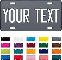 Vista 12 de Excelmark Vanity - Placa de matrícula personalizada para exhibiciones de automóviles, placa de aluminio personalizada (negro)