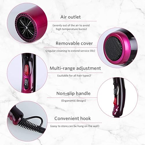 Miniatura 8 de Professional Hair Dryer Powerful 3500 Watt Blow Dryer Salon Ceramic Tourmaline Ionic High Power Blow Dryer,Quick Dry Hair Dryers with AC Motor