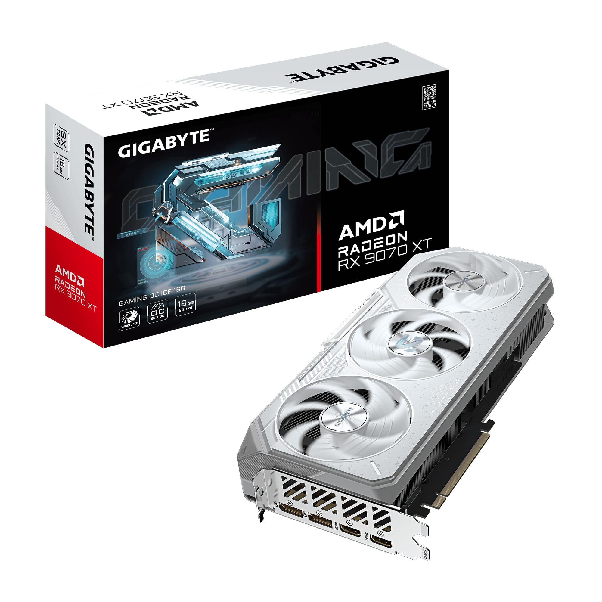 Amazon | GIGABYTE Radeon RX 9070 XT Gaming OC Ice 16G グラフィック