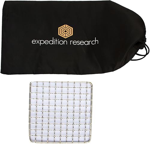 The Original Bushcraft Grill Mini - Malla soldada de acero inoxidable de alta resistencia (clasificación para fogatas) - Expedition Research LLC,