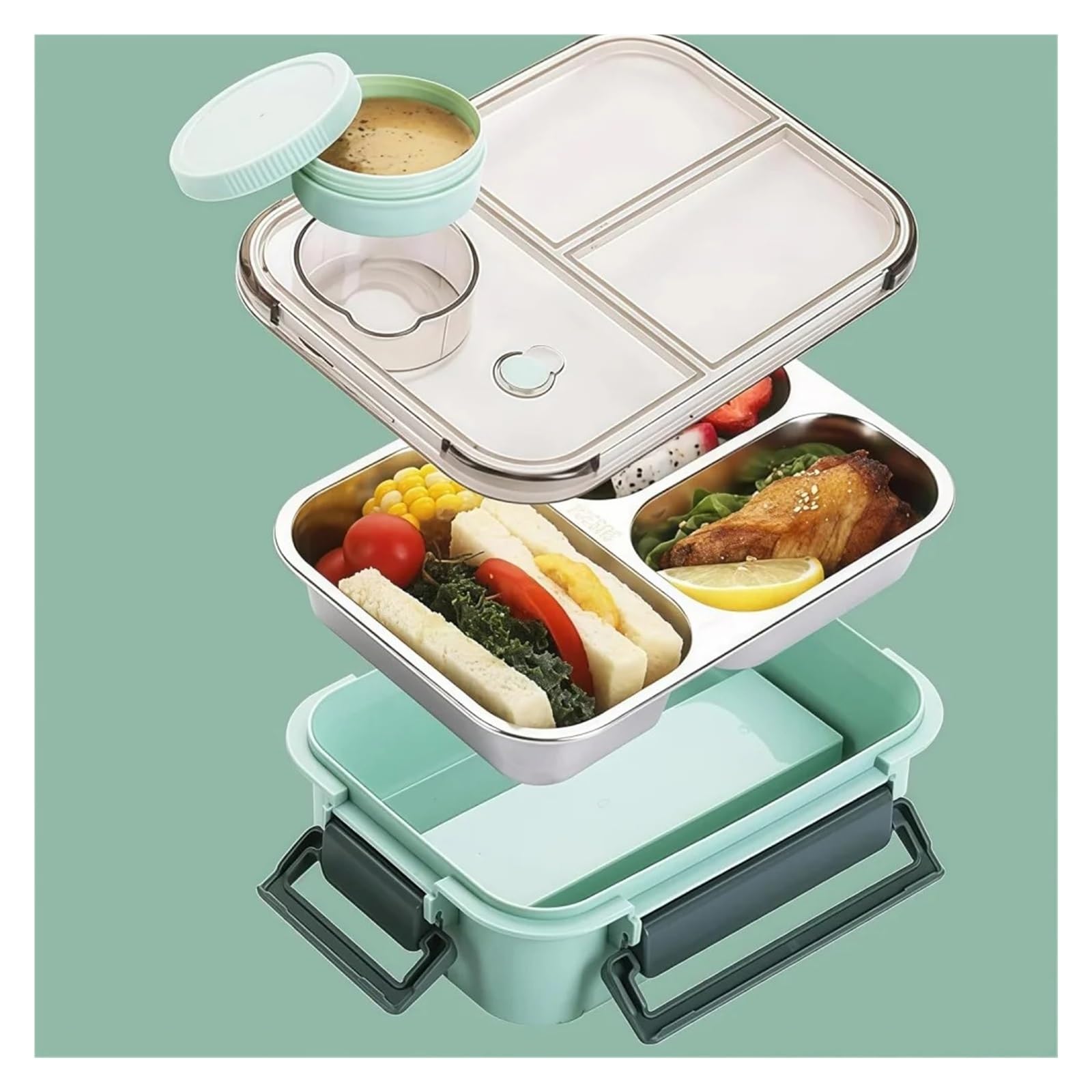 Fiambreras Portátiles De 850 Ml For Niños Y Adultos, Caja Termo