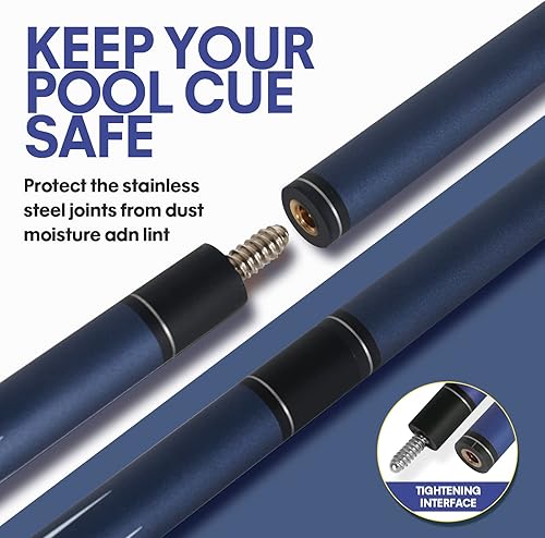 Miniatura 3 de LING LI TE LLT 58-Inch Segmented Matte Glass Fiber Graphite Composite Billiard Cue, Billiard Cue (4 Colors, 18-21 Ounces)