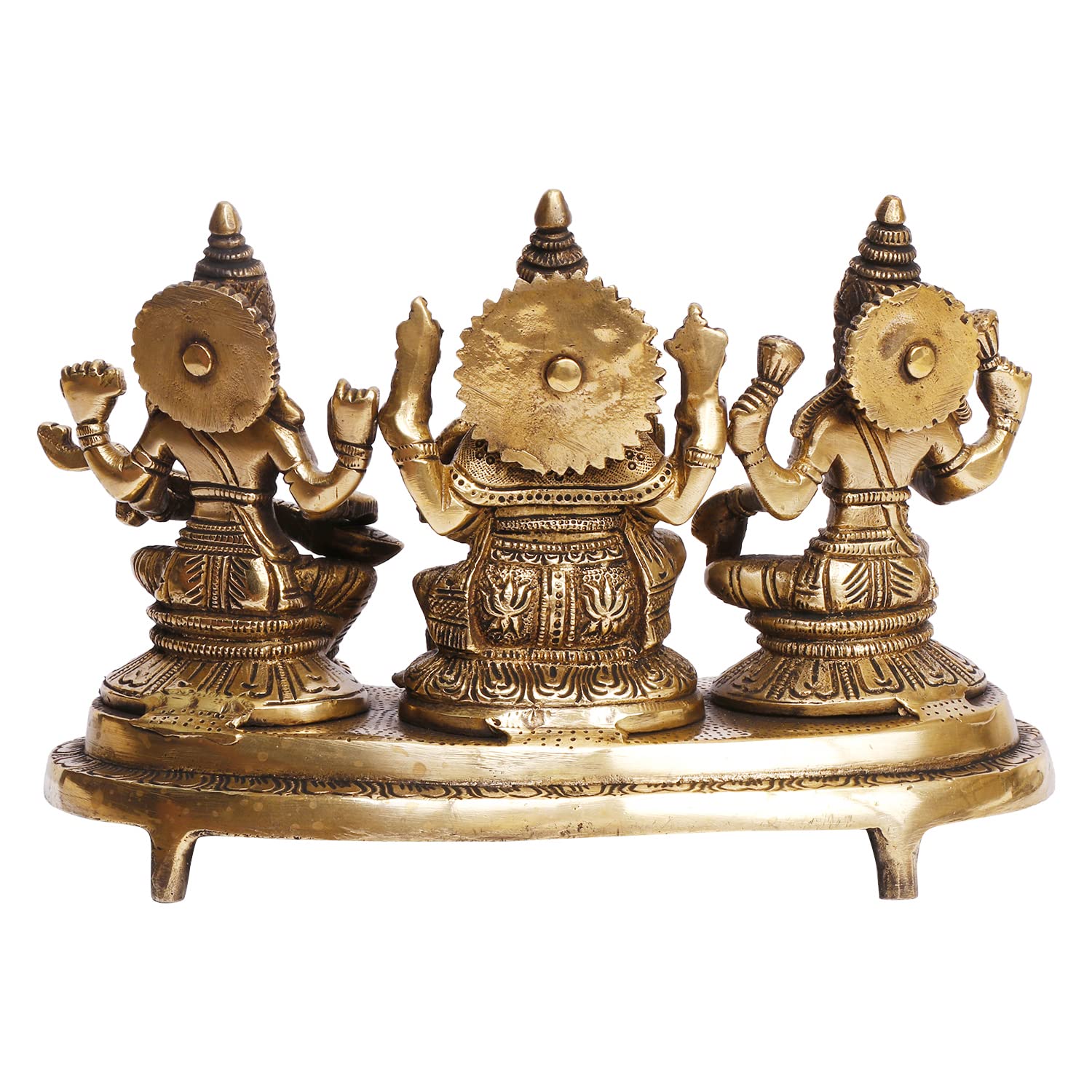Artvarko Lakshmi Ganesha Saraswati idool Ganesh laxmi messing metaal Murti standbeeld voor Diwali Puja thuiskantoor succes entree decor geluk geschenk (LxBxH 14x4x8 cm Artvarko Lakshmi Ganesha Saraswati idool Ganesh laxmi messing metaal Murti standbeeld voor Diwali Puja thuiskantoor succes entree decor geluk geschenk (LxBxH 14x4x8 cm