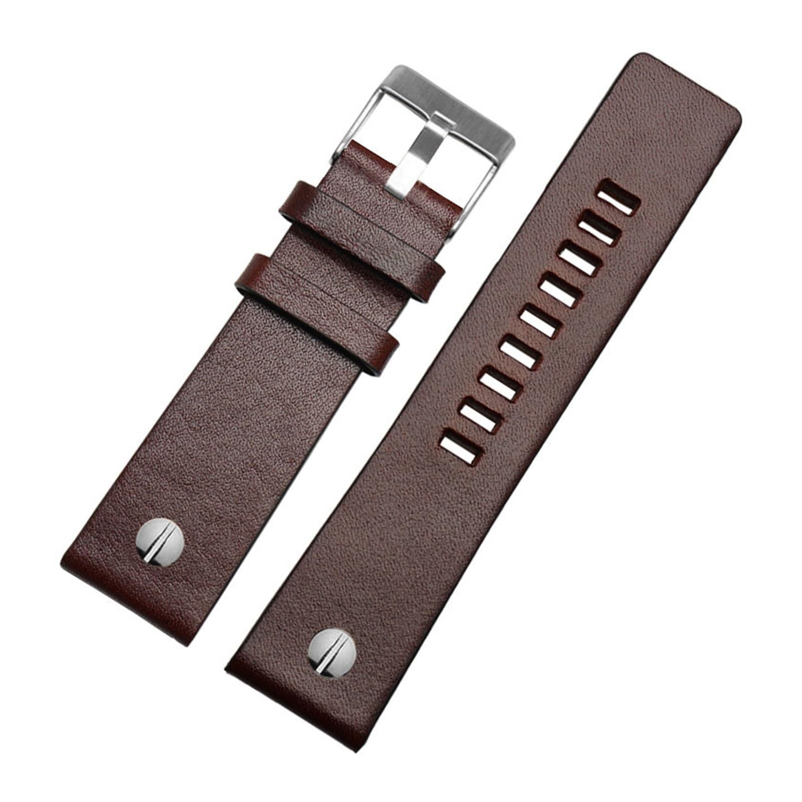 YINGO Echtes Lederarmband, 22, 24, 26, 28, 30 Mm, Uhrenarmband Mit Niete, Kompatibel Diesel DZ7406 DZT2009 DZ7413 DZ7257 Band