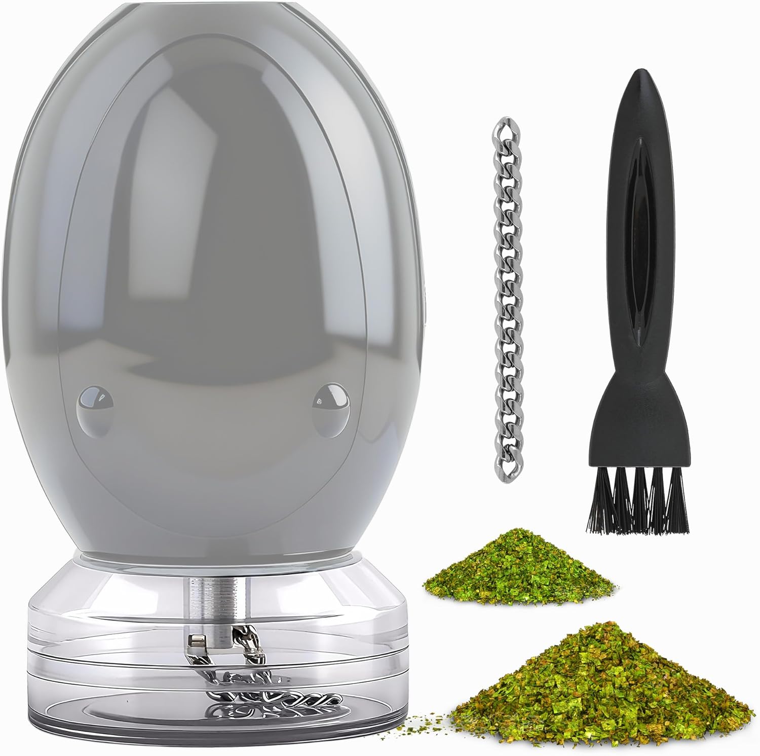Mamba USB Electric Herb Grinder. Large Capacity Portable Metal Herbal Machine & Spice Mill for the Kitchen,Metal Gray