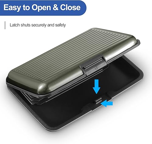 Miniatura 5 de 2 piezas de soporte delgado para tarjetas de crédito, mini protector de tarjeta de crédito, protector de aluminio para tarjetas de visita