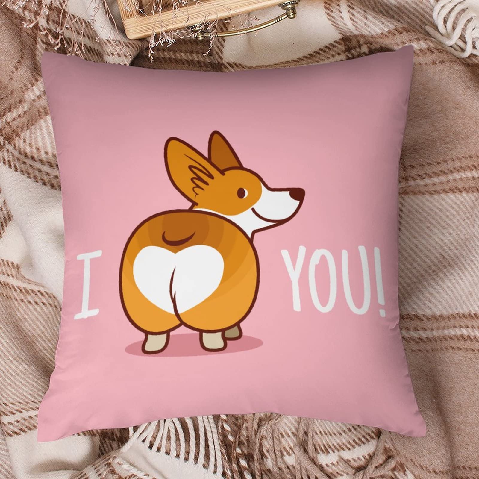 Federa Cuscino Decorativa Con Motivo Cane - 50x30 Cm, In Cotone E Lino, Stampata Su Entrambi I Lati, Zip Nascosta - 2