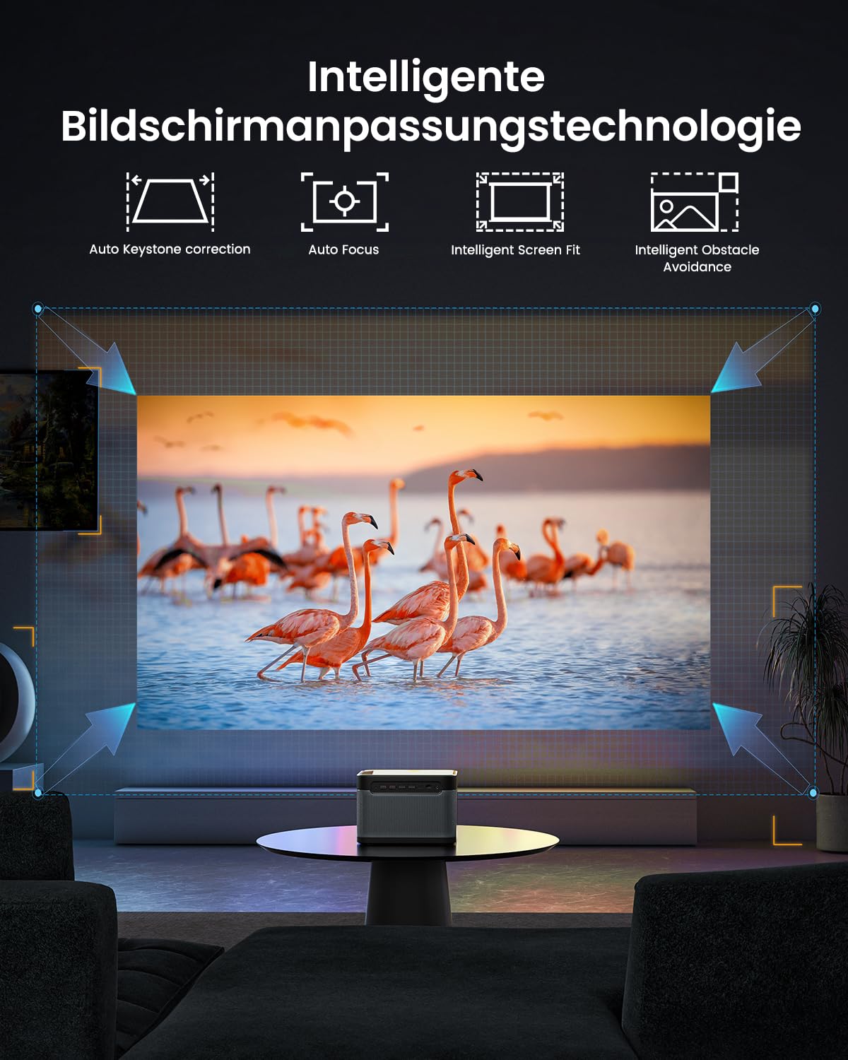 Dangbei DBX3 Pro 4K Video Projector, 1800 ISO Lumens 4K Home