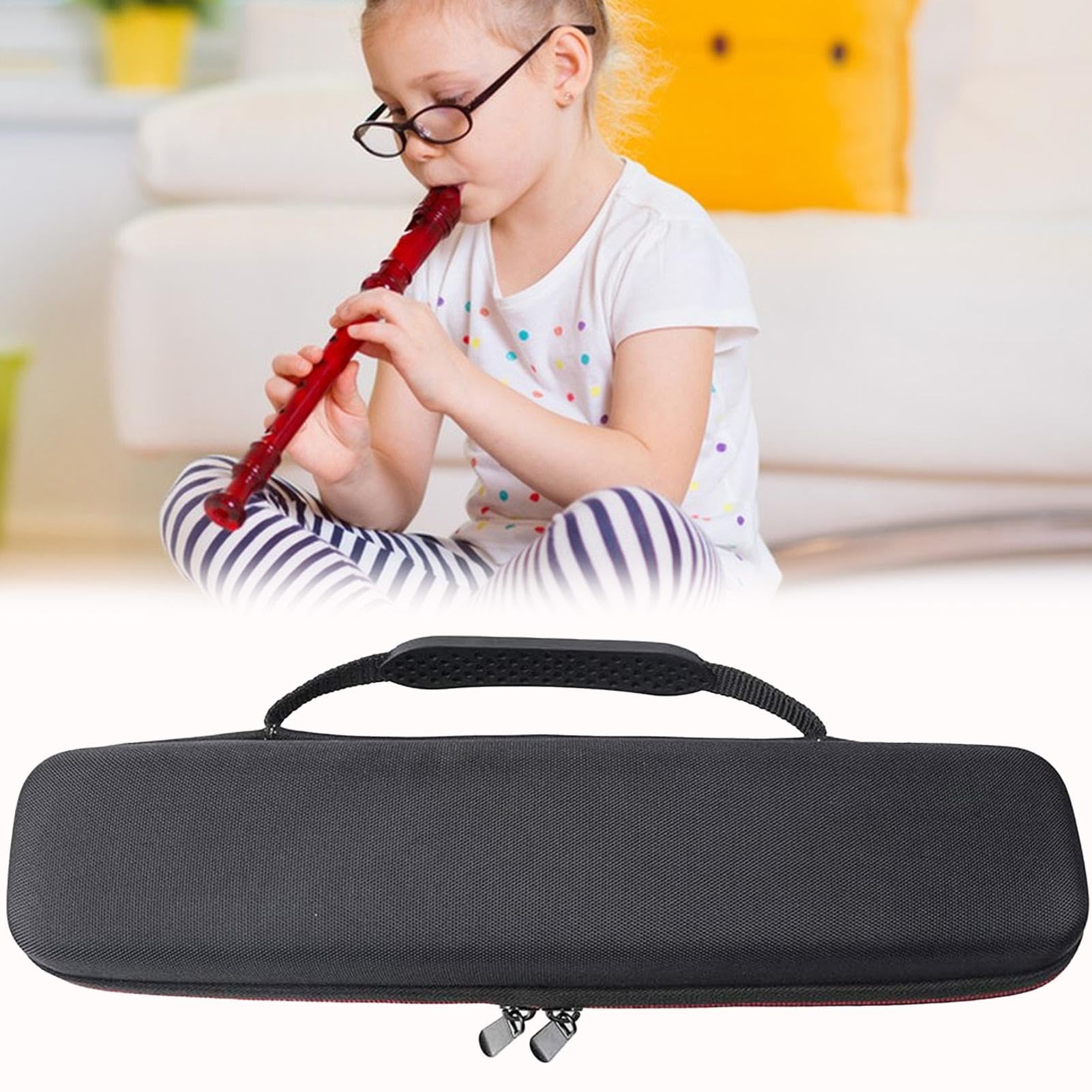 Étui Pour Flûte À Bec Soprano – Manchon De Rangement Pour Flûte, Conteneur De Rangement Pour Flûte À Bec | Pochette De Rangement Pour Instruments De Musique Avec Fermeture Éclair, Étui De Transport EV