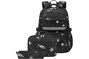 Galaxy Backpacks for Boys Kids Backpack with Lunch Box Primary Elementary Middle School