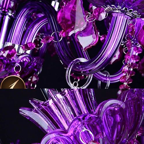 Miniatura 7 de LAKIQ Candelabro moderno de cristal, lámpara colgante para sala de estar, dormitorio, longitud de forma de vela, longitud ajustable para comedor