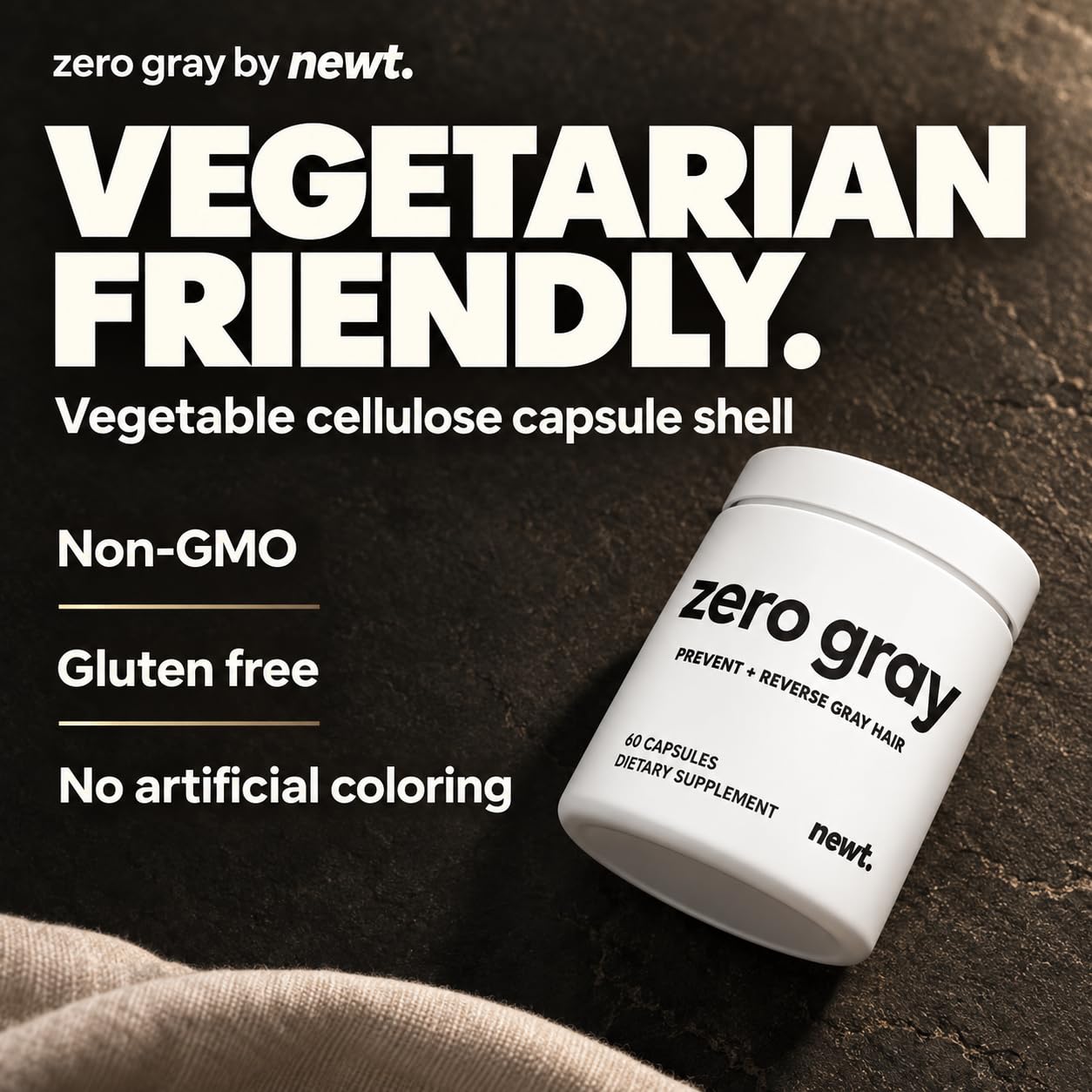 ZERO GRAY™ Anti Grey Hair Supplement with Catalase & Biotin, 60 Capsules — Amazon image 4