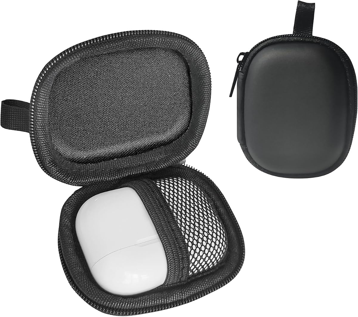 Earbud Case AirPods Case, Earphone Case Hard Earbud Holder Cell Phone Accessories Organizer for Earbuds, SD Memory Card(Black)
