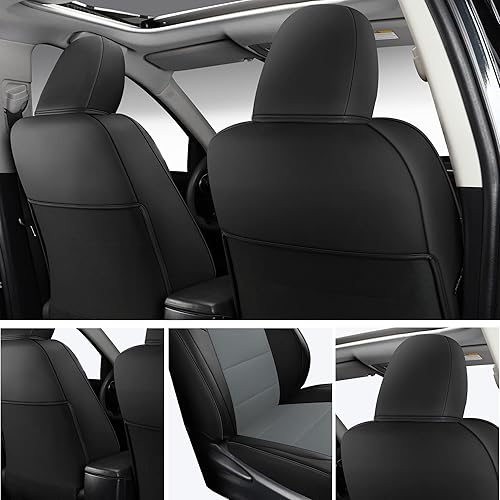Miniatura 2 de TAPHA Juego de fundas de asiento de cuero para Toyota RAV4 2020 - 2023 XLE LE XLE Premium Base limitada transpirable y resistente al agua incluye