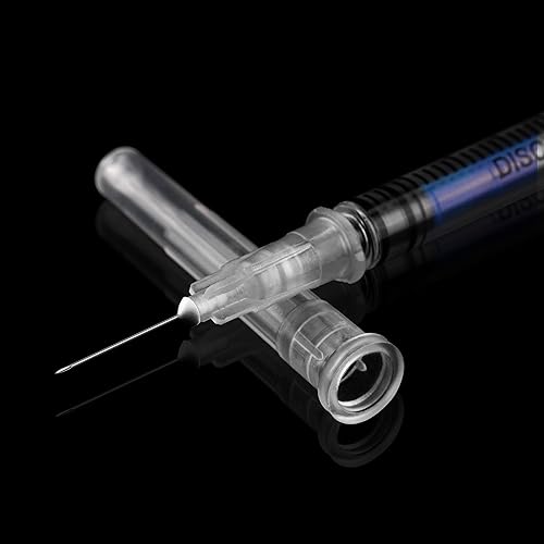 Miniatura 6 de Jeringas de 1 ccml con aguja de 27 Ga de 0.5 pulgadas desechables cada una envuelta individualmente, paquete de 100 unidades (0.0fl oz-27G-100